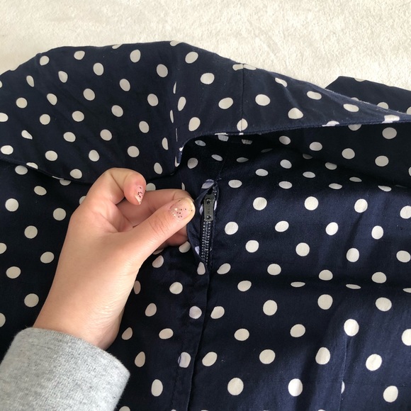 VINTAGE/ 1950s belted polka dot swing dress - Picture 6 of 15